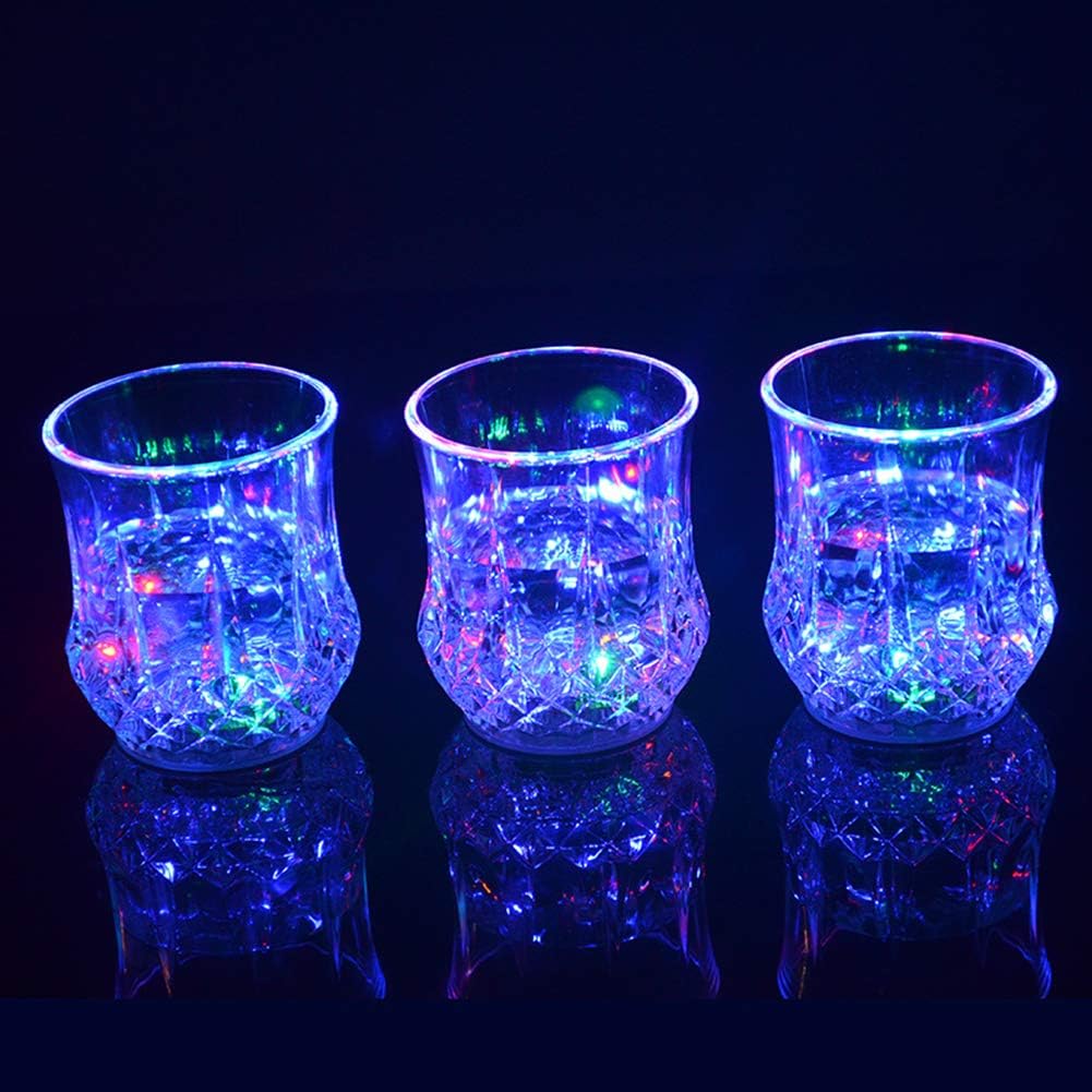 Luminous Cup 200 ml Cocktail Glass Colour Changing Champagne Cup Unique Colourful Pub Glass Restaurant Birthday